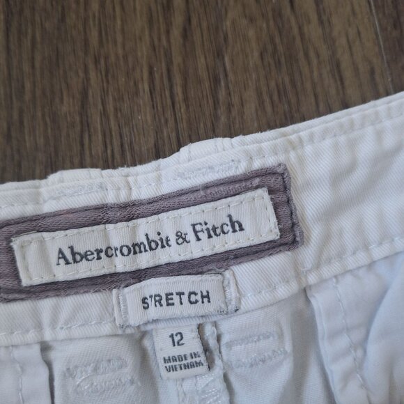 💙 Vintage Abercrombie & Fitch Ultra Short Low Rise Shorts Size 12 Y2K 2000s Pre - Picture 6 of 8